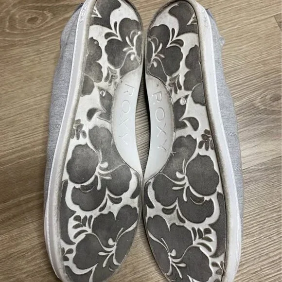 Roxy Bayshore Sneakers Women’s Size 10 Light Gray Casual Slip-On Comfort Shoes - Picture 6 of 6